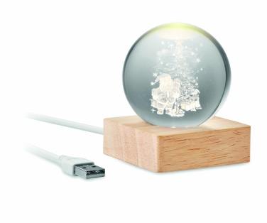 Logo trade promotional merchandise image of: Christmas LED crystal ball