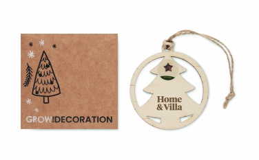 Logo trade promotional merchandise picture of: Wooden tree shape hanger