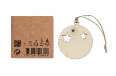 Logotrade advertising products photo of: Wooden bauble shape hanger