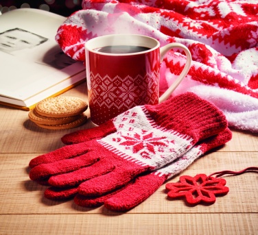 Logotrade promotional merchandise photo of: Winter gift mug and gloves set