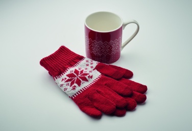 Logo trade promotional merchandise image of: Winter gift mug and gloves set