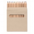 12 coloured pencils set, Brown