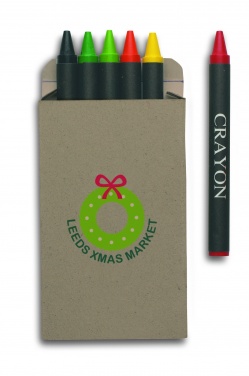 Logo trade promotional items picture of: Carton of 6 wax crayons