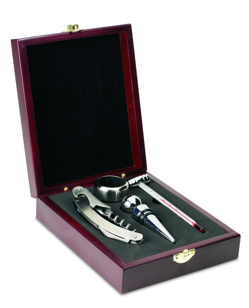 Logotrade business gift image of: Classic wine set in wooden box