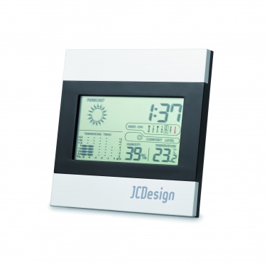 Logo trade advertising product photo of: Weather station and clock