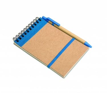 Logotrade promotional giveaway picture of: A6 recycled notepad with pen