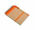 A6 recycled notepad with pen, Orange