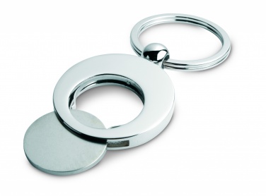 Logo trade promotional item photo of: Metal key ring with token Tampere