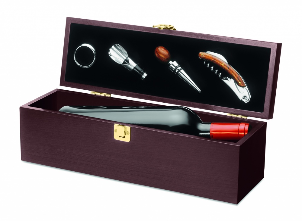 Logo trade promotional items picture of: Wine set in wine box