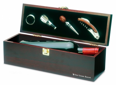 Logo trade promotional merchandise image of: Wine set in wine box