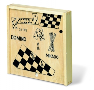 Logo trade promotional merchandise photo of: 4 games in wooden box