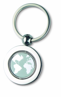 Logo trade promotional products picture of: Globe metal key ring  WORLD