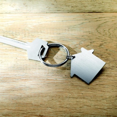 Logo trade promotional merchandise image of: Metal key holder house