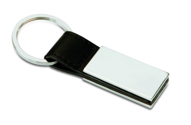 Logo trade promotional merchandise photo of: PU and metal key ring Kuopio