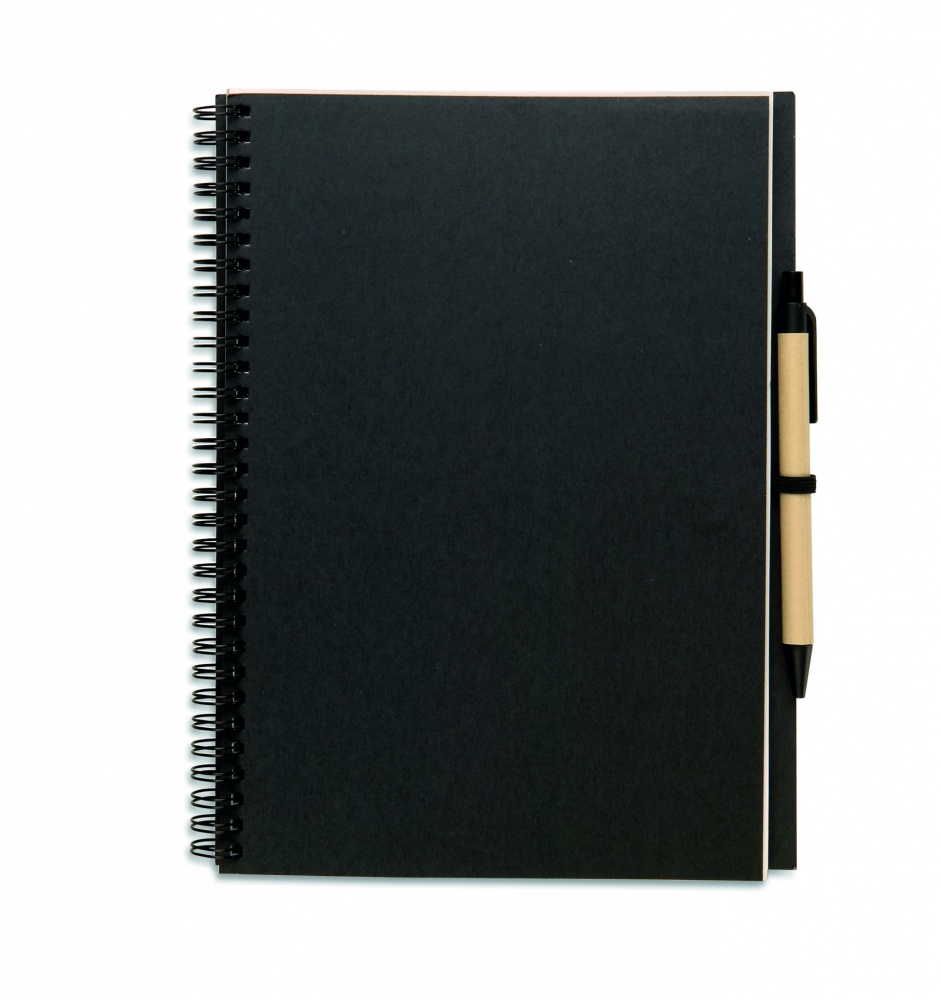 Logo trade promotional giveaways picture of: Recycled notebook with pen