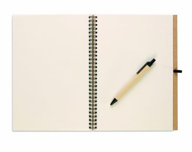 Logotrade promotional product picture of: Recycled notebook with pen