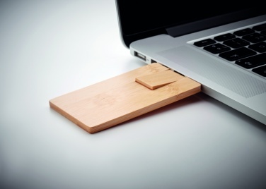 Logo trade promotional items image of: 16GB bamboo casing USB