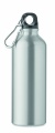 Recycled aluminium bottle 500ml, Matt Silver