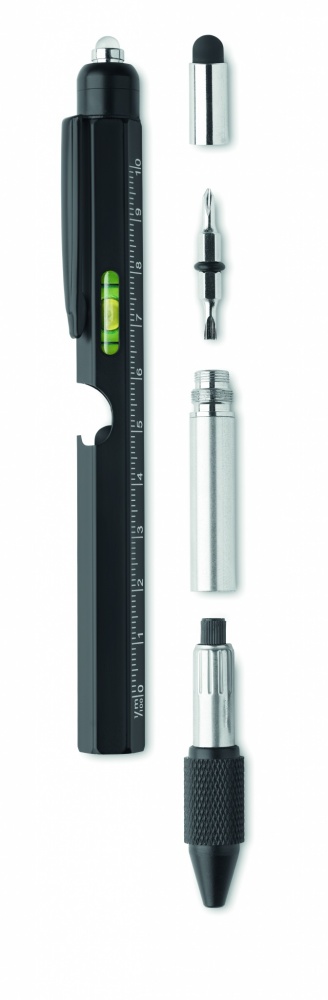 Logo trade promotional gifts picture of: Spirit level pen with ruler