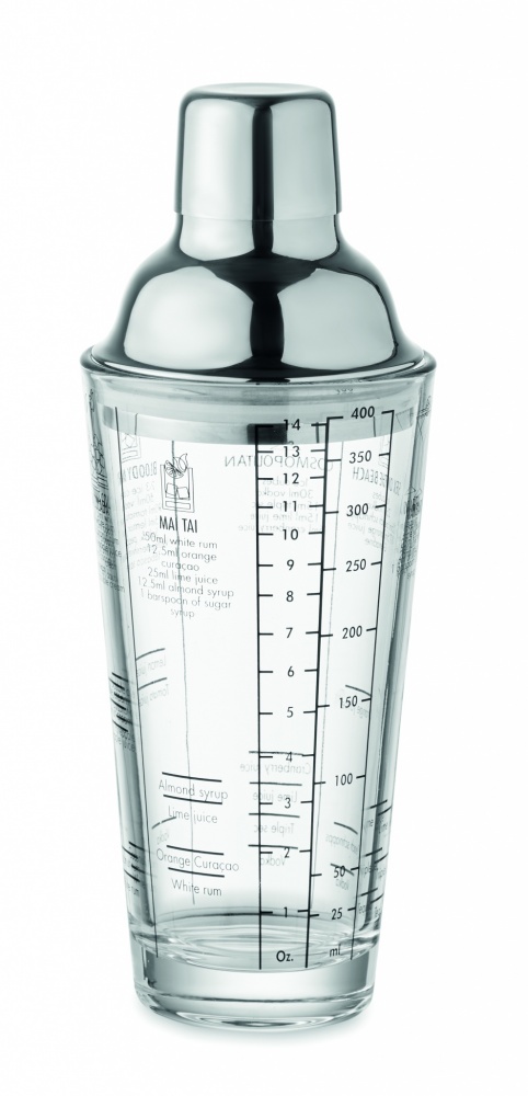 Logo trade business gift photo of: Glass cocktail shaker 400 ml