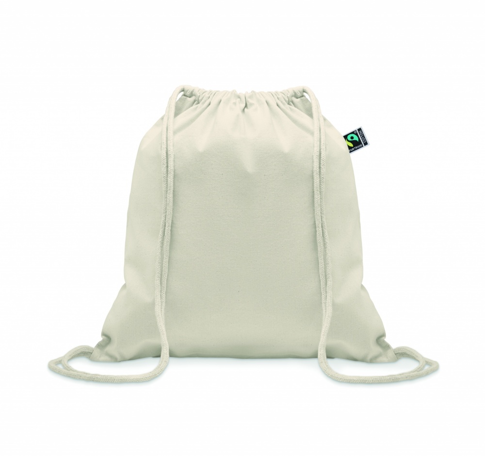 Logo trade corporate gifts picture of: Drawstring bag Fairtrade