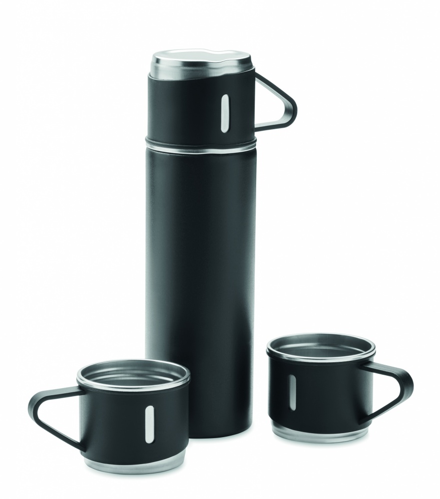 Logo trade promotional merchandise picture of: Double wall bottle and cup set