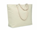 Beach cooler bag in cotton, Beige