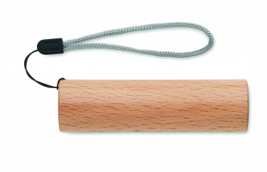 Logo trade business gifts image of: Beech wood rechargeable torch