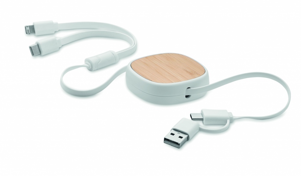 Logo trade promotional merchandise photo of: Retractable charging USB cable