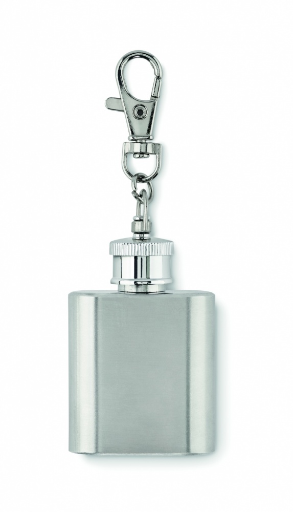 Logo trade corporate gifts image of: Hipflask key ring Joensuu