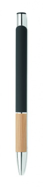 Logotrade promotional merchandise photo of: Ballpoint pen made of aluminum with a bamboo grip