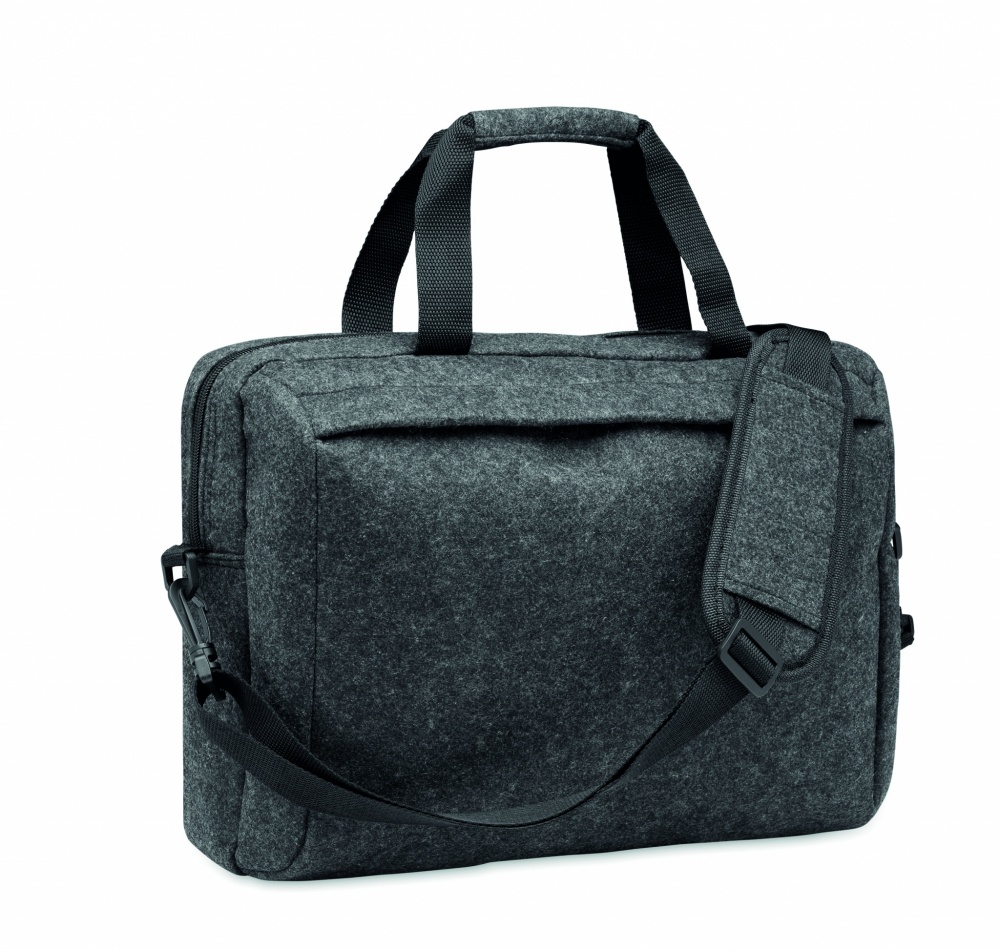 Logo trade promotional merchandise picture of: 15 inch RPET felt laptop bag