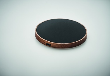 Logo trade advertising products picture of: Wireless charger in acacia 15W