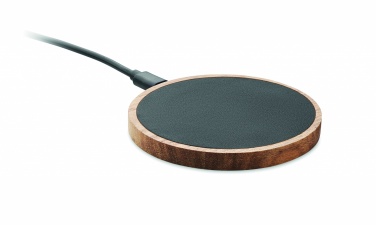 Logotrade business gift image of: Wireless charger in acacia 15W