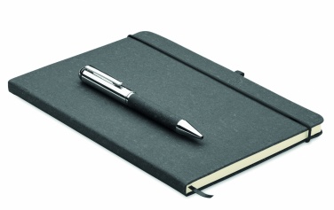 Logo trade promotional gifts picture of: Recycled leather notebook set