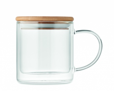 Logo trade advertising products image of: Double wall borosilicate mug