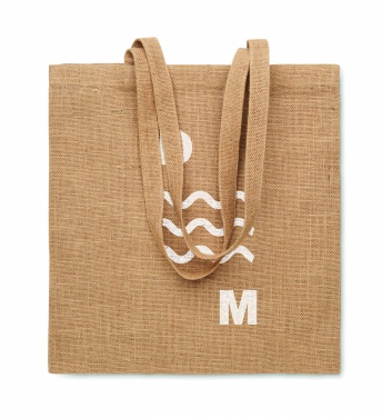 Logo trade advertising products image of: Jute long handled shopping bag