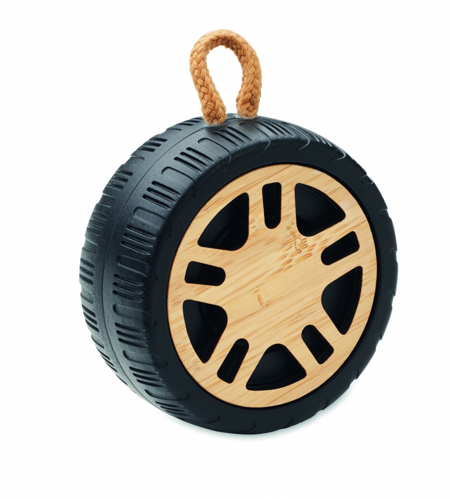 Logo trade promotional items image of: Wireless speaker tire shaped