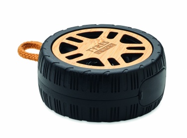 Logo trade business gifts image of: Wireless speaker tire shaped