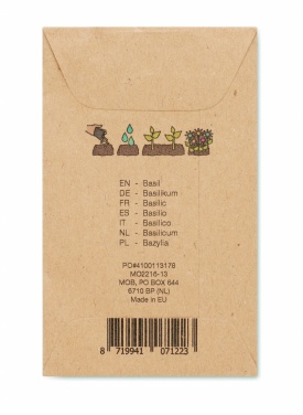 Logotrade promotional merchandise picture of: Basil seeds in craft envelope