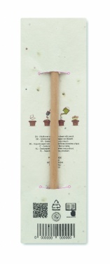 Logo trade promotional product photo of: Natural pencil in seeded pouch