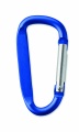 Carabiner clip in aluminium., Blue