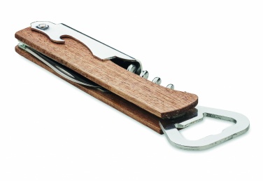 Logo trade promotional products image of: 3 in 1 bamboo bottle opener WOOL