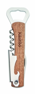 Logo trade advertising products picture of: 3 in 1 bamboo bottle opener WOOL