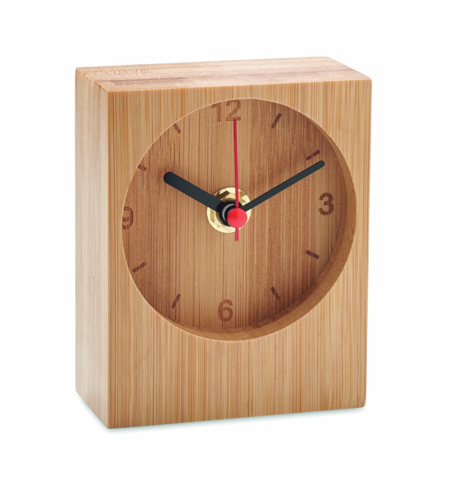 Logotrade promotional gift image of: Bamboo table clock