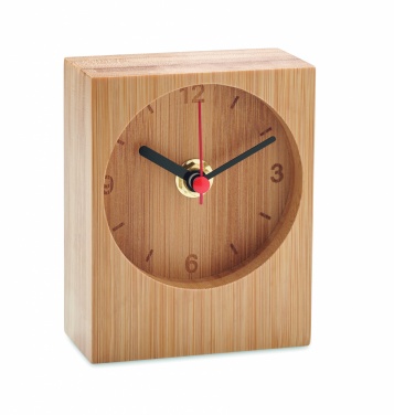 Logo trade advertising product photo of: Bamboo table clock