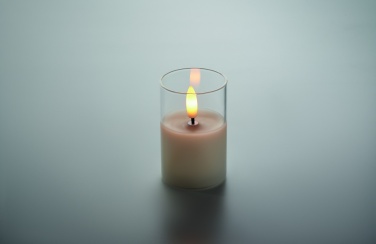 Logo trade promotional products picture of: LED wax candle in glass holder