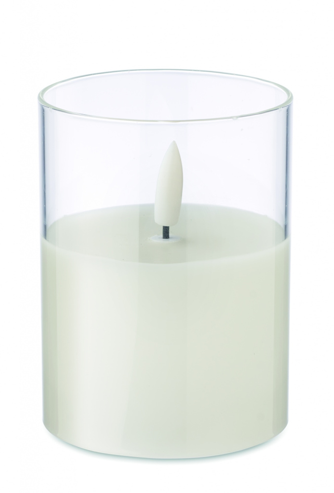 Logo trade promotional gifts image of: LED wax candle in glass holder