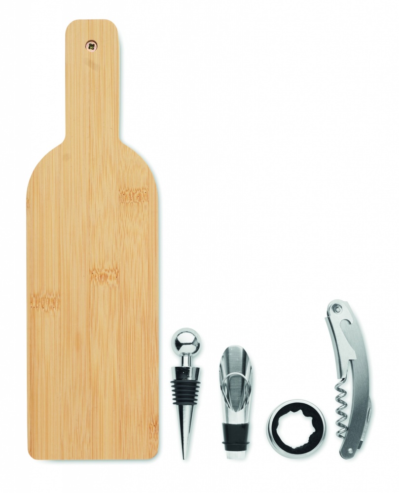 Logo trade promotional giveaway photo of: Bottle shaped wine set