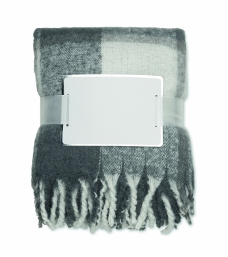 Logo trade corporate gift photo of: Chequered mohair blanket